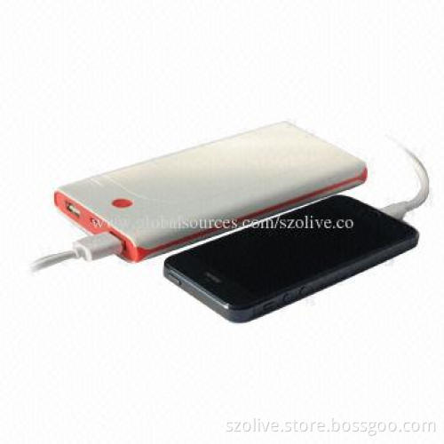Power Bank, 10,000mAh Capacity, Sized 155 x 76 x 15mm, 5V, 1,000mA Input with RoHS Mark